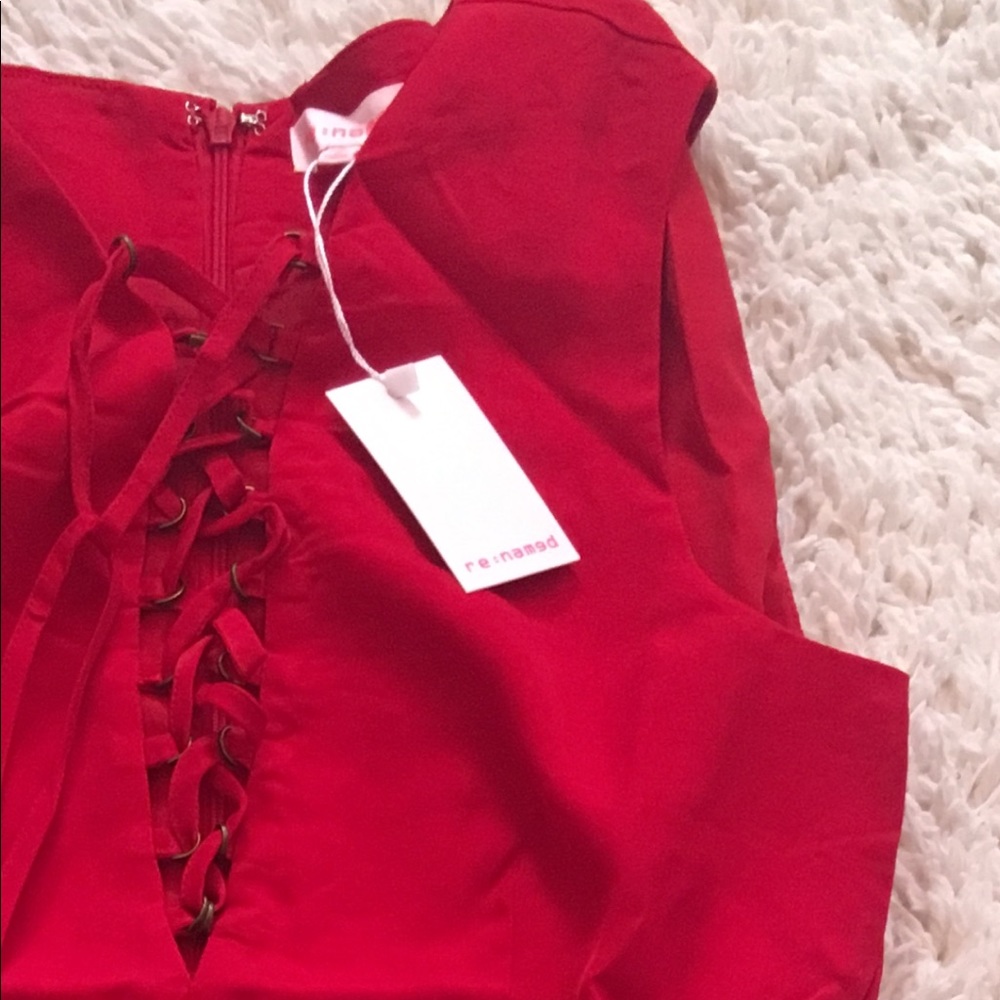 LAST ONE ‼️Red Lace-Up Dress ❤️ - Picture 3 of 3